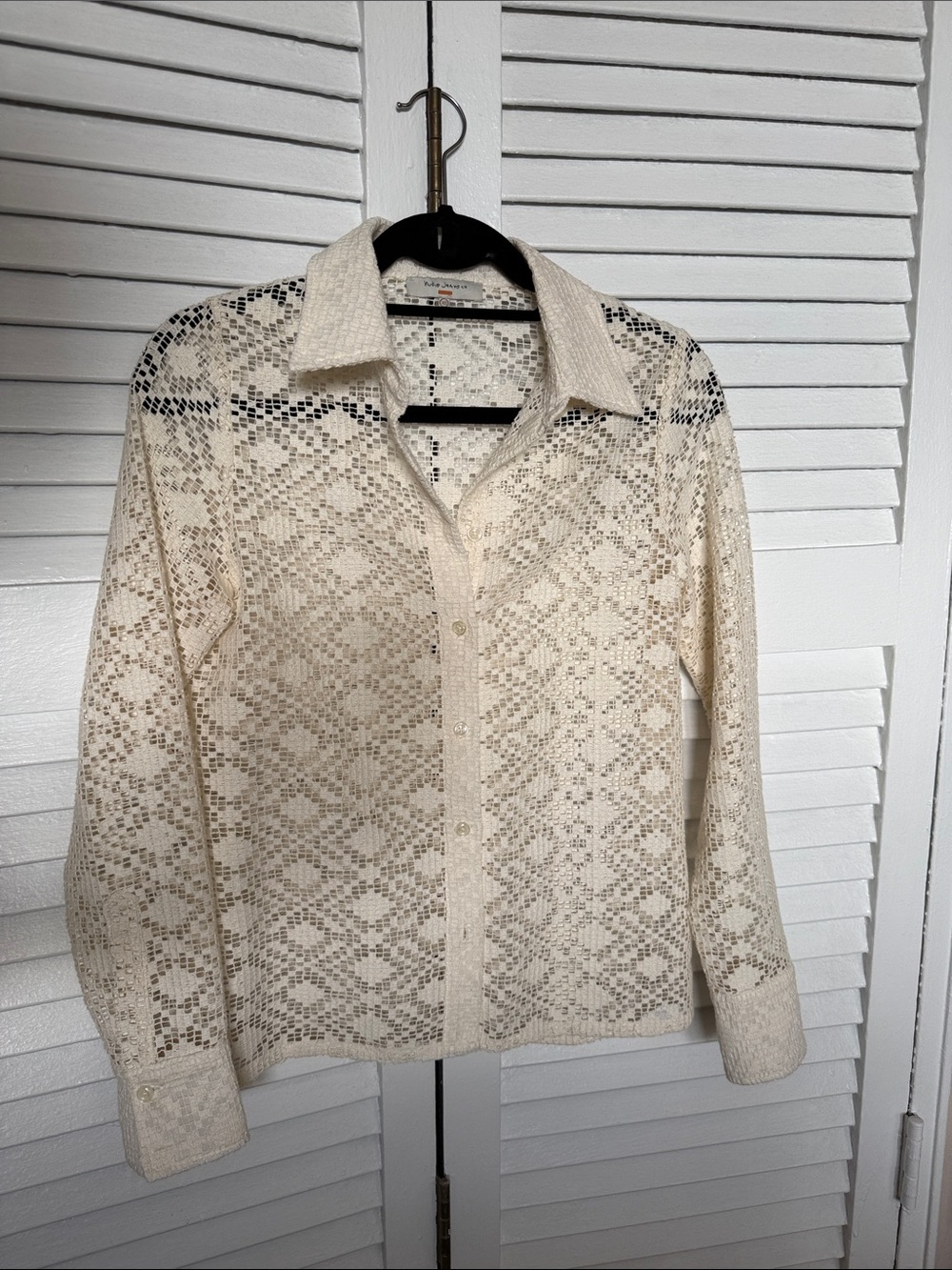 Lace or Crochet Style Button Up Shirt from Nudie Jeans
